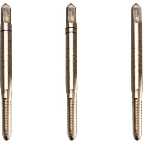 Jeu de 3 tarauds hss-g filetage standard m3 x 0.50