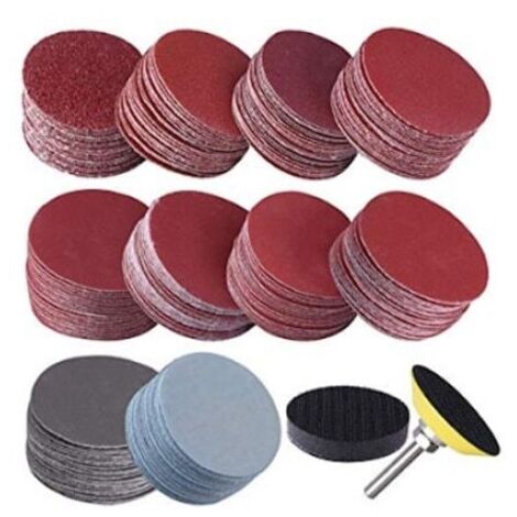 Jeu de 300 disques abrasifs, oxyde d'aluminium, 50 mm, rouge