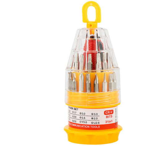 Jeu de 31 tournevis en acier carbone 45 pour réparation électronique et téléphone portable