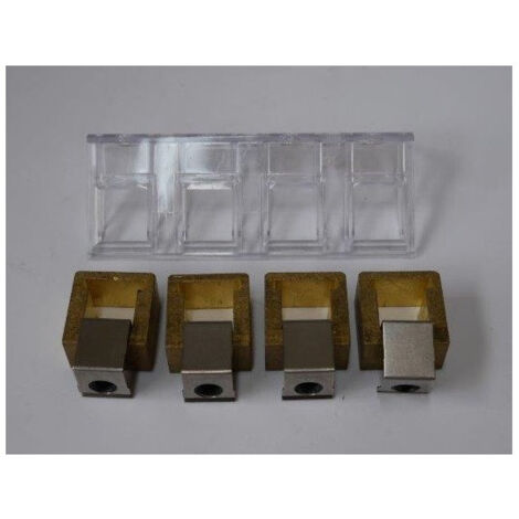 Jeu de 4 bornes de raccordement avec protection pour interrupteur-sectionneur 4P HA406N et HA407 HAGER