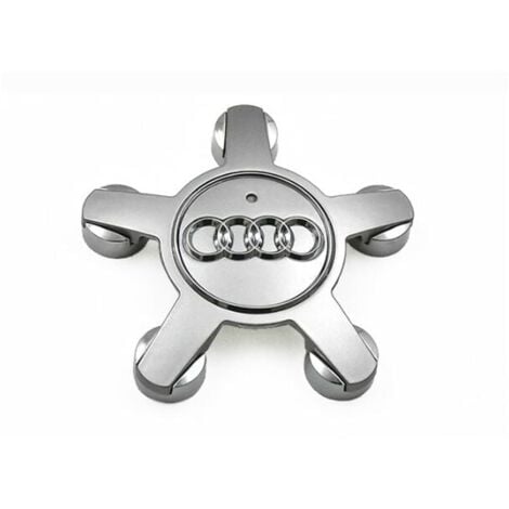 FOREHILL Jeu De 4 Caches-Moyeux 4f0601165 N Roue Emblème, Pour Enjoliveurs De 135 Mm Pour Audi (argent)