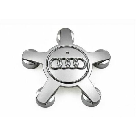 Jeu De 4 Caches-Moyeux 4f0601165 N Roue Emblème, Pour Enjoliveurs De 135 Mm Pour Audi (argent)