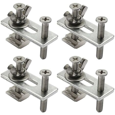 Jeu de 4 clips en T pour fraiseuses et graveuses CNC 3018-pro / 3018-mx3 / 3018-prover, argent, quatre pièces-BDD