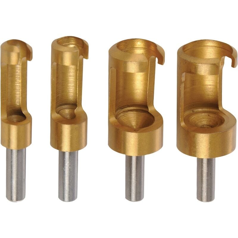 Mèches à bouchons titane assorties 4 pièces Silverline 151219