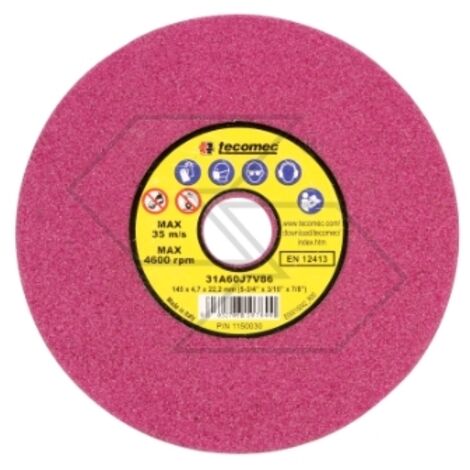 Jeu de 4 disques à gros grains de couleur rubis pour affûteuses de chaînes de tronçonneuses