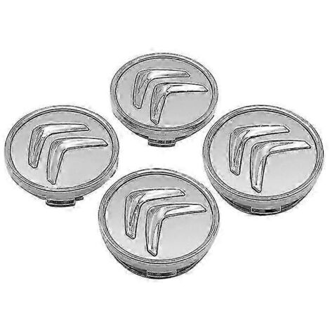 Jeu de 4 enjoliveurs de roue argentés pour Citroën C2 C3 C4 C5 C1 Elysée GX Picasso Saxo Cactus DS3 DS4 DS6