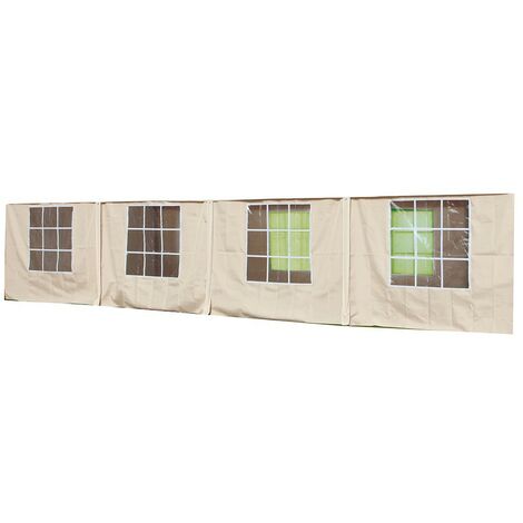 jeu de 4 feuilles latA rales ecr pour bA che de jardin grand gazebo royal YF5005S 4X10 m