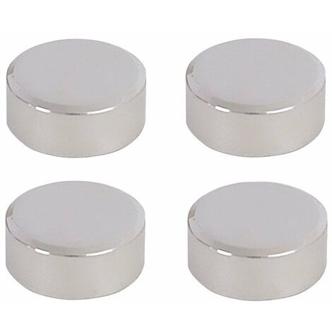 Jeu de 4 fixations miroirs rondes chromées