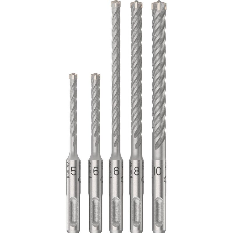 Forets sds plus-5X : Lot de 5 pièces : 5e 6e 6e 8e 10e Bosch 2608833910