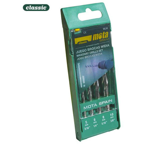 Jeu de 4 forets widia standard 5-6-8-10mm wj4 MOTA
