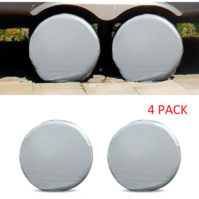 Jeu de 4 housses de pneus pour camping-car - diamètre 73cm pour remorques, camping-cars, voitures, camions et camping-cars