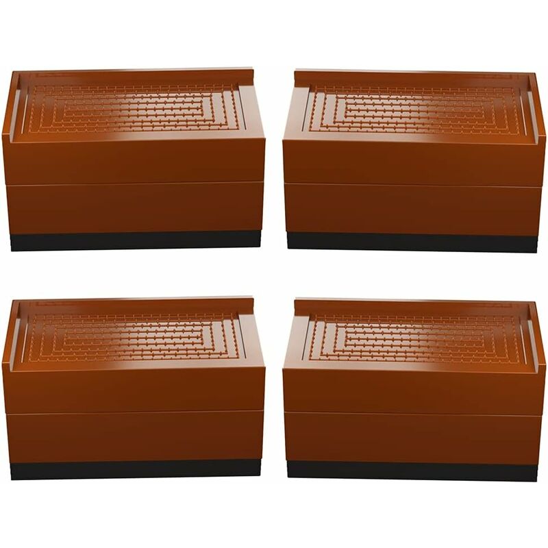 Jeu de 4 montants de meubles, lit, carré, pieds de 7,5 cm ou 15 cm de haut, lit réglable, pour tables, chaises, canapés, dortoirs, etc.