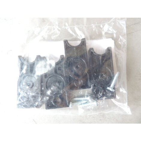 Jeu de 4 pattes de fixation murales polyamide pour boite polyester MORVAN