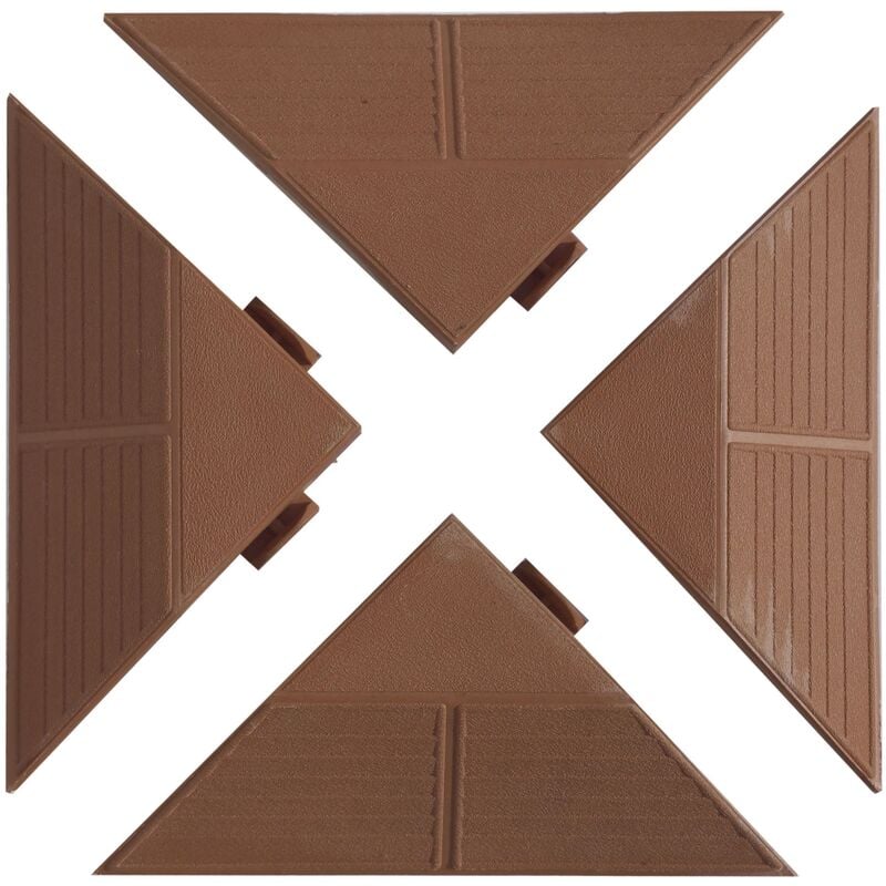 Artplast - Ensemble de 4 bordures d'angle marron combi - Brun
