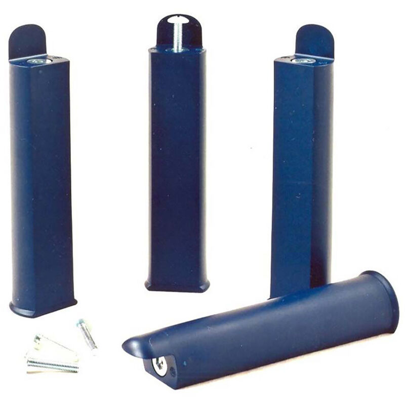 Plast - Jeu de 4 pieds 22 cm bleus pour cadre à lattes