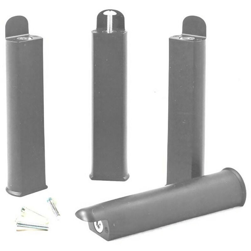Plast - Jeu de 4 pieds 22 cm gris pour cadre à lattes