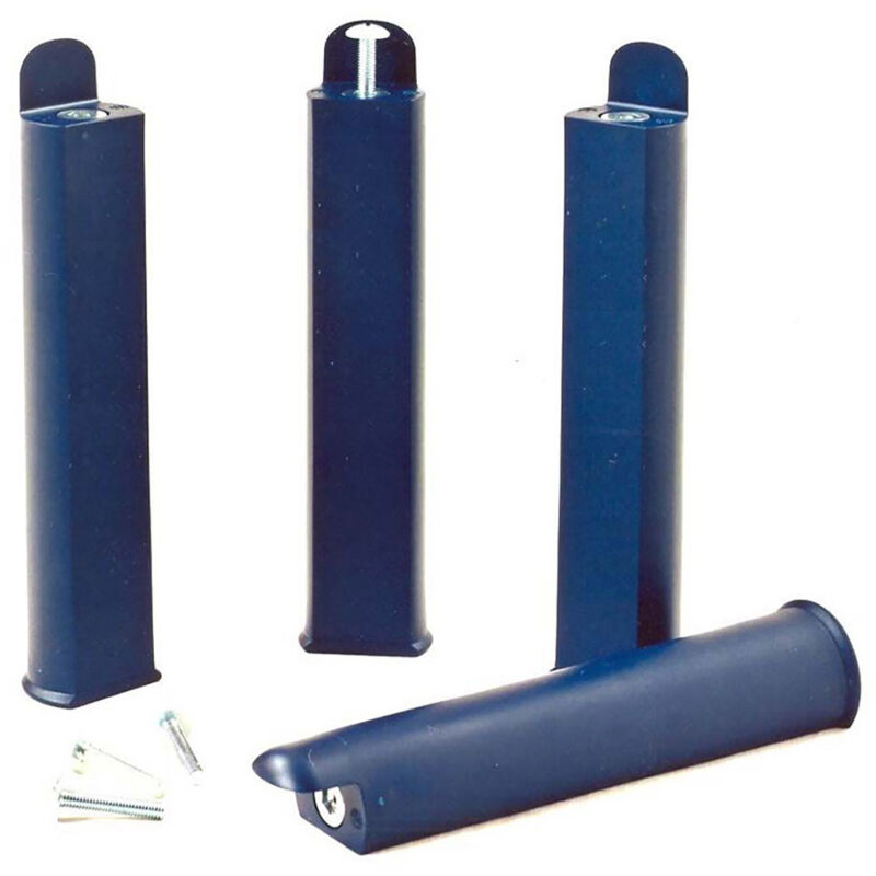Plast - Jeu de 4 pieds 28 cm bleus pour cadre à lattes