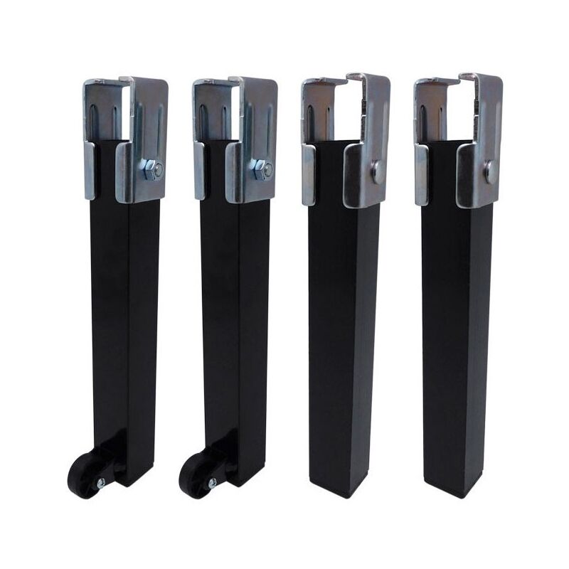 Micel - Ensemble de 4 pieds avec roulettes pour sommier (28,5 cm) 96403