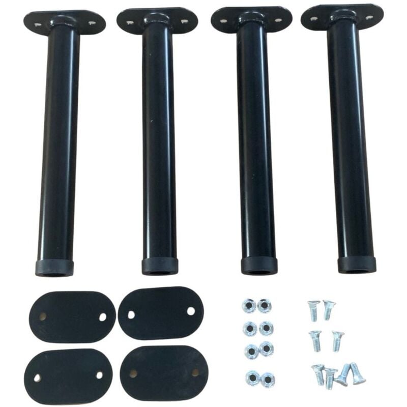Jeu de 4 pieds pour filet 35H cm couleur noir