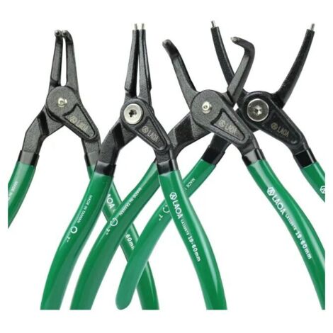 Jeu de 4 Pinces Multifonction 180 mm pour Anneaux Internes et Externes 4-60 mm