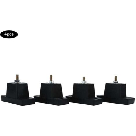 Jeu de 4 tampons d'amortisseur pour climatiseur - Support extérieur anti-vibration - Accessoires de fixation durable-Crezuo