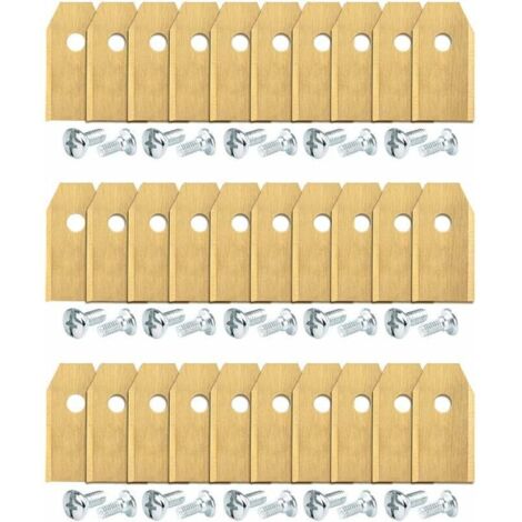 Jeu de 45 lames en titane pour robots tondeuses Gardena,Yardforce (3 g - 0,75 mm) + 45 vis