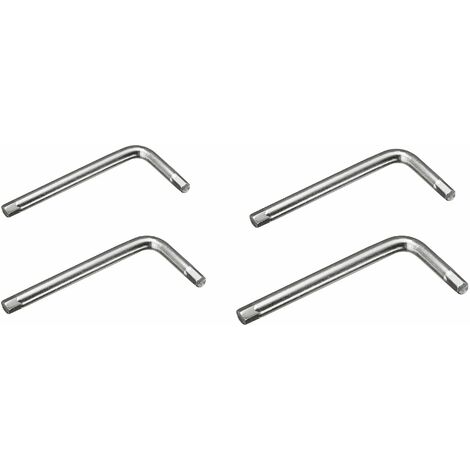Jeu de 4x clé allen : 1x 3mm + 1x 4mm + 1x 5mm + 1x 6mm acier meuble clef 6 pans creux CHC M6 hexagonale