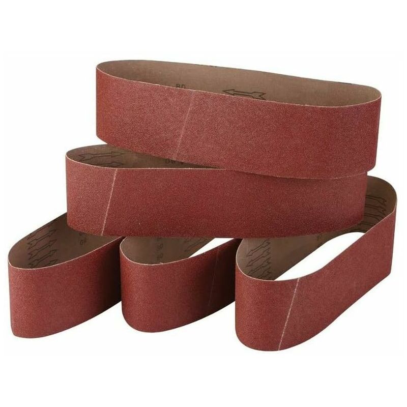 Jeu de 5 bandes abrasives en corindon fin 100 x 915 cm granulométrie 60/80/120/240/320