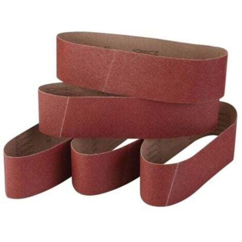Image of 5er Set Feinkorund Schleifbänder 100 x 915 cm Körnung 60/80/120/240/320--INHHUB