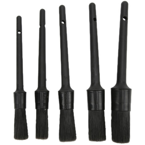 Jeu de 5 Brosses de Détail Auto pour Nettoyage Intérieur Extérieur Moteur Sièges Cuir