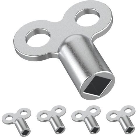 Jeu de 5 Clés de Purge pour radiateurs - Clés de Purge résistants en Aluminium - Clés de Purge pour radiateurs pour de Nombreux radiateurs - Clé de Purge maniable pour chauffages