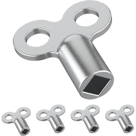 Jeu de 5 Clés de Purge pour radiateurs - Clés de Purge résistants en Aluminium - Clés de Purge pour radiateurs pour de Nombreux radiateurs - Clé de Purge maniable pour chauffages