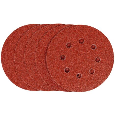 Jeu de 5 disques abrasifs avec velcro pour ponceuses excentriques Ø 125 mm - grain 60 (32027-XJ)
