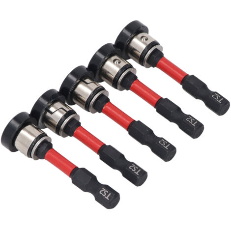 Jeu de 5 embouts de tournevis S2 en acier allié 50mm magnétique électrique pour perceuse à main