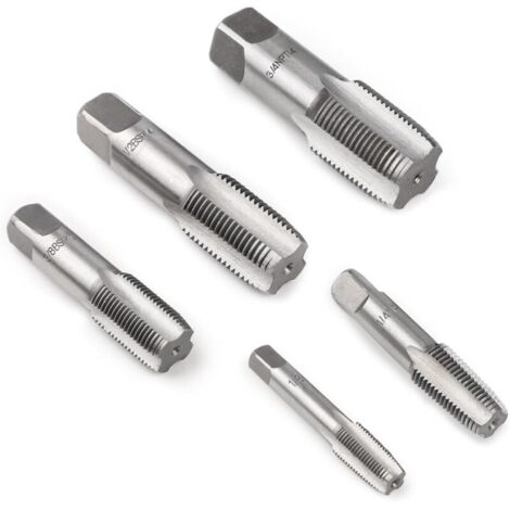 Jeu de 5 Filières et Tarauds BSP 55° G1/8 à G3/4 pour Réparation de Raccords Filetés