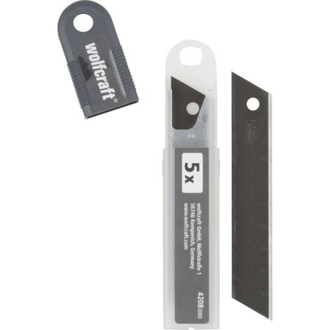 Jeu De 5 Lames Amovibles 18mm Pro Sharp Noir 4208000 - Wolfcraft