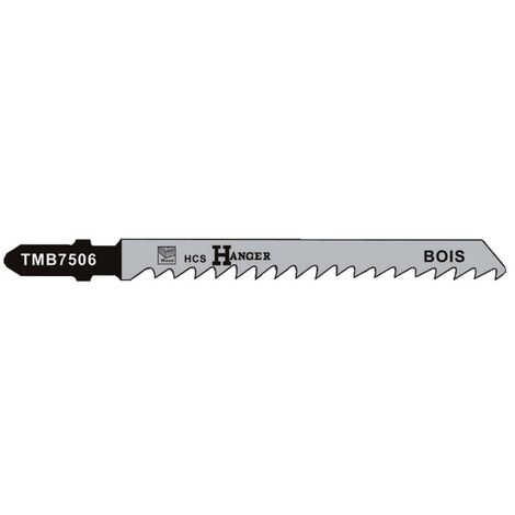 Jeu de 5 lames de scie sauteuse pour le bois 75mm - HANGER - TMB7506