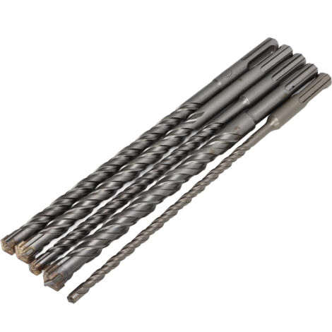 Jeu de 5 Mèches à Béton pour Perceuse à Percussion, Diamètre 6-14mm, Longueur 210mm, pour Travaux de Maçonnerie