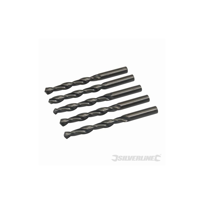 Silverline - jeu de 5 mèches acier rapide hss 12,0 mm 803632