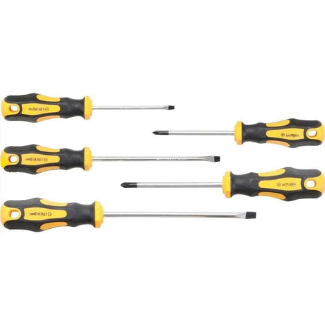 Jeu de 5 tournevis plats et cruciformes phillips