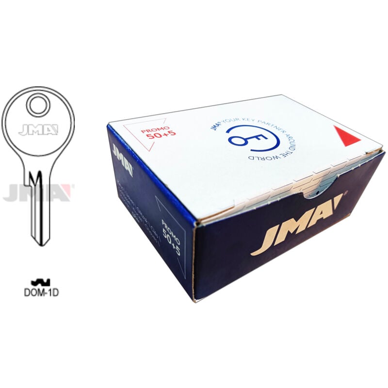 Jeu de 50 clés jma type b avec 5 clés gratuites en acier dom : 1D