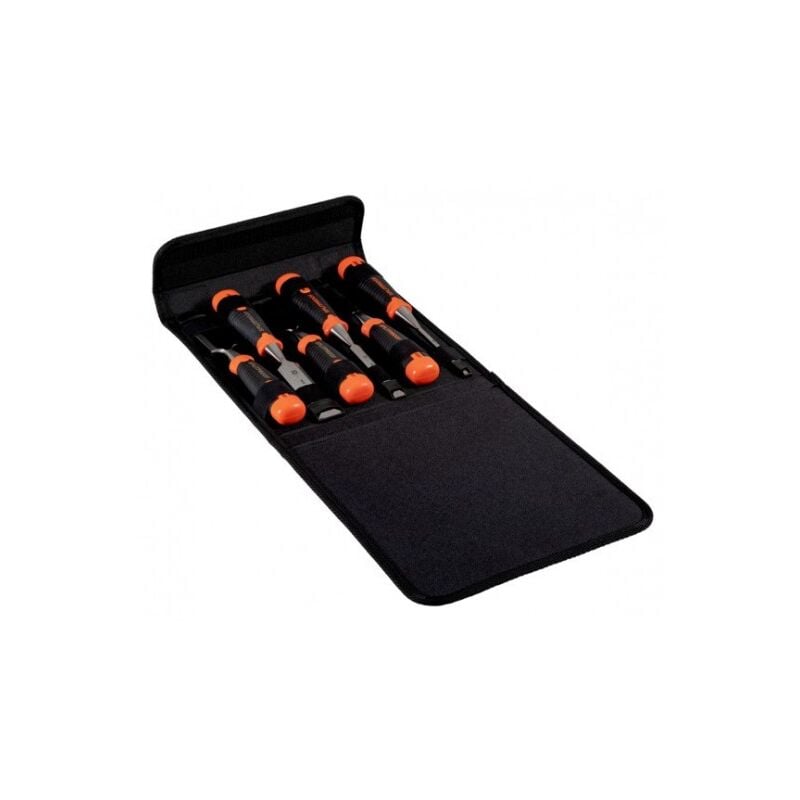 Jeu de ciseaux à bois anti-fissures ergo™ - 6 pcs/pochette en polyester - Bahco