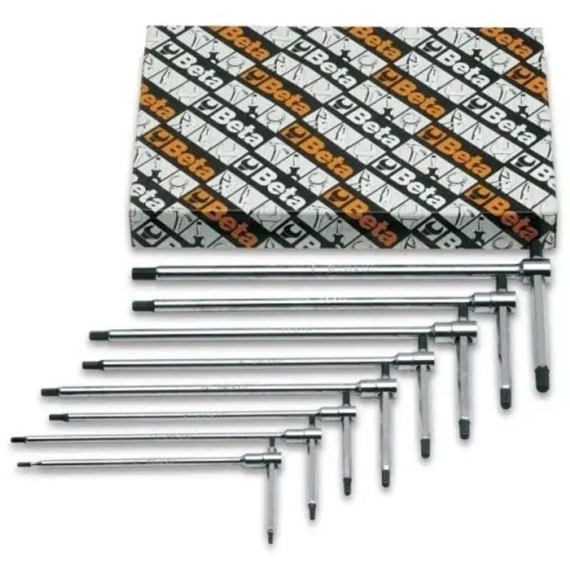 Beta - 951/S6 Jeu de clés en t hexagonales mâles chromées 6 pcs.