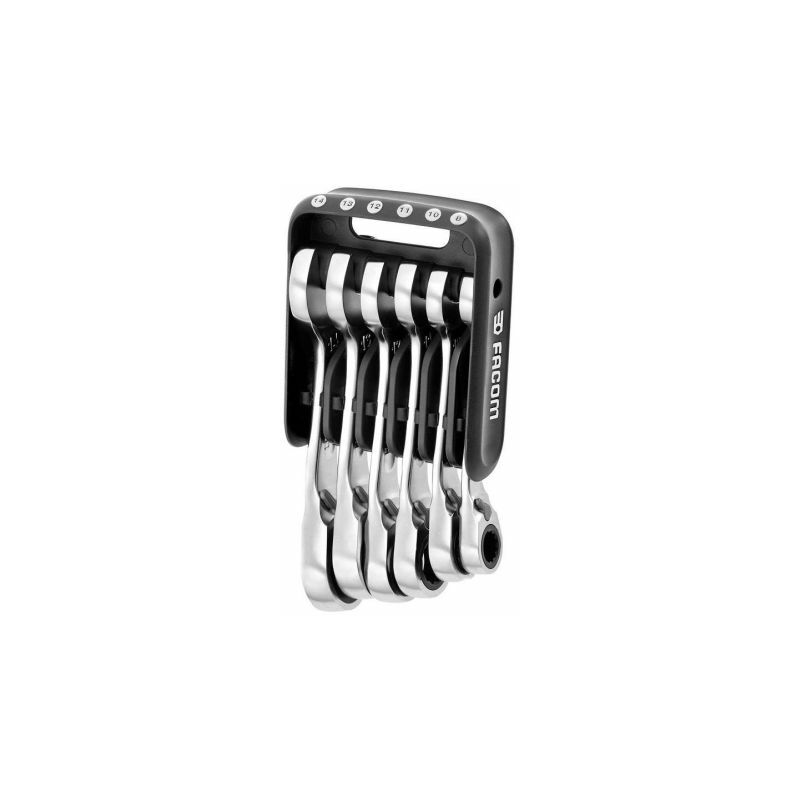 Jeu De 6 Clés Mixtes à Cliquet Courtes 8 - 14 mm Sur Étui Portatif - 467BS.JP6PB - Facom