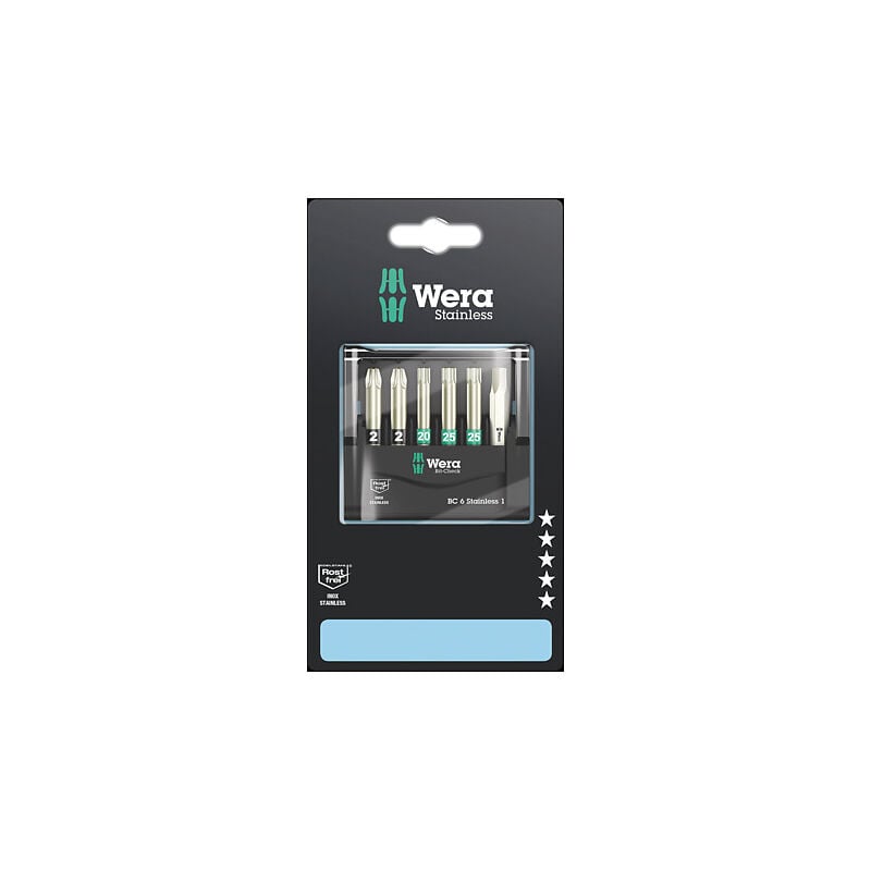 Wera - Etui de 6 Embouts Bit Check Inox 1 sb