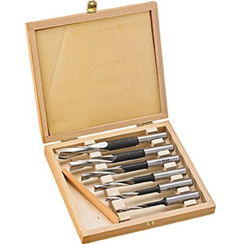 Jeu de 6 forets à trou oblong, Contenu : 6 8 10 12 14 16 mm