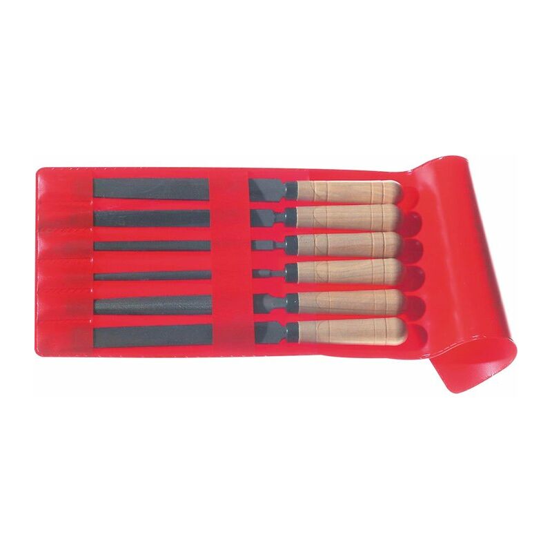 Mob Outillage - Jeu de 6 limes émmanchées Manches en bois