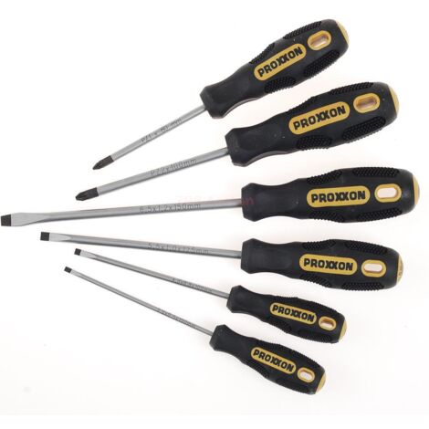 Jeu de 6 tournevis à fente et cruciformes Pozidriv Proxxon 22606