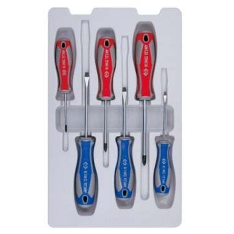 KING TONY - Jeu de 6 tournevis Phillips et à fente