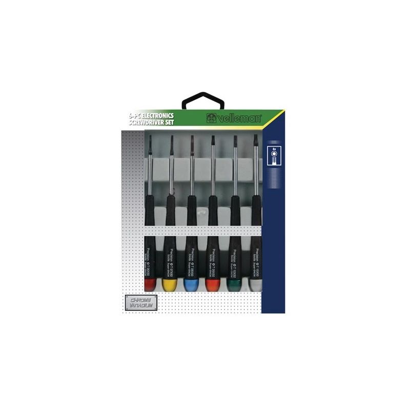 Jeu de 6 tournevis de précision ('star') Velleman VTSET30